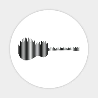 Acoustic Guitar Sound Waves Light Theme Magnet